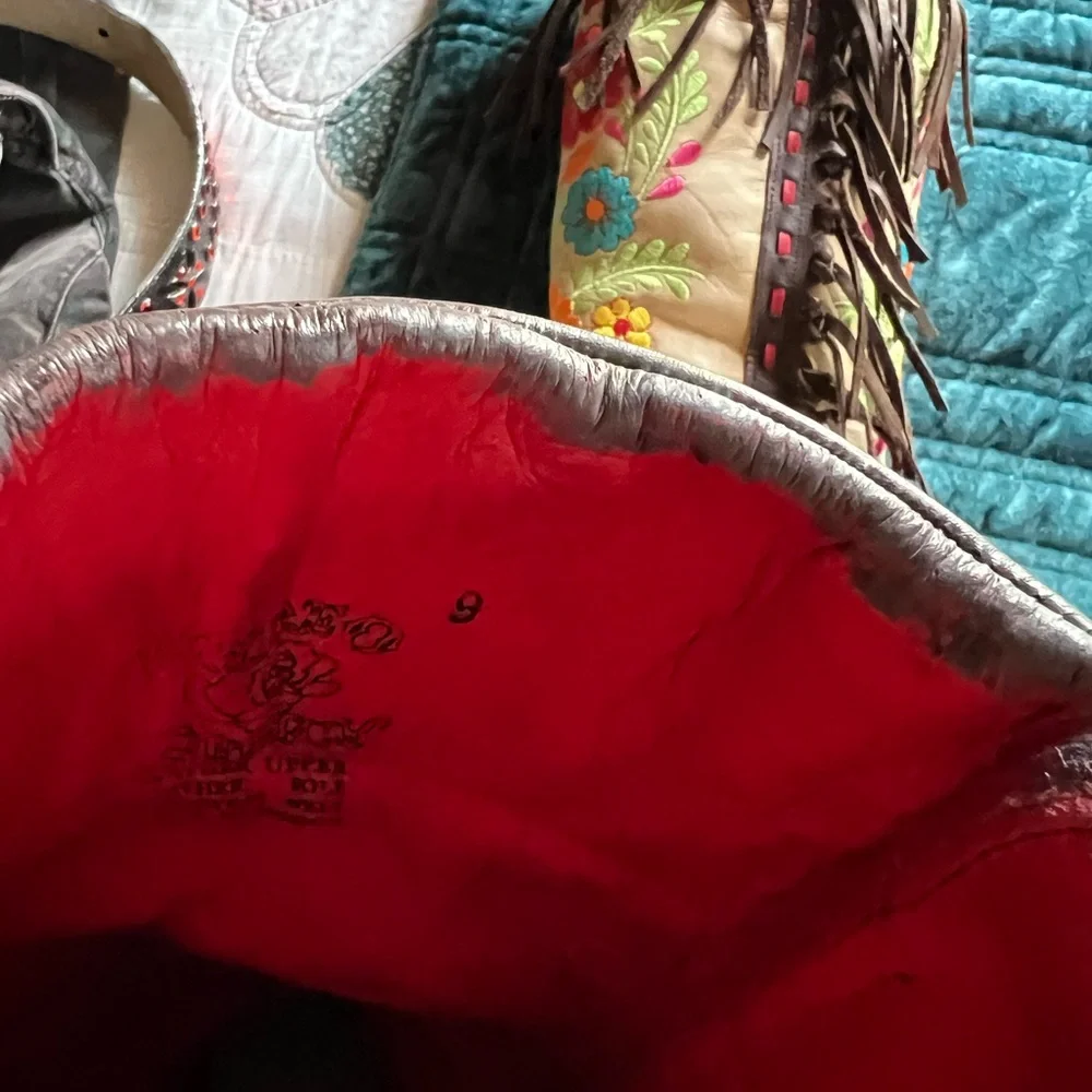 Rodeo Quincy embroidered flowers and fringe boot - Picture 5 of 6